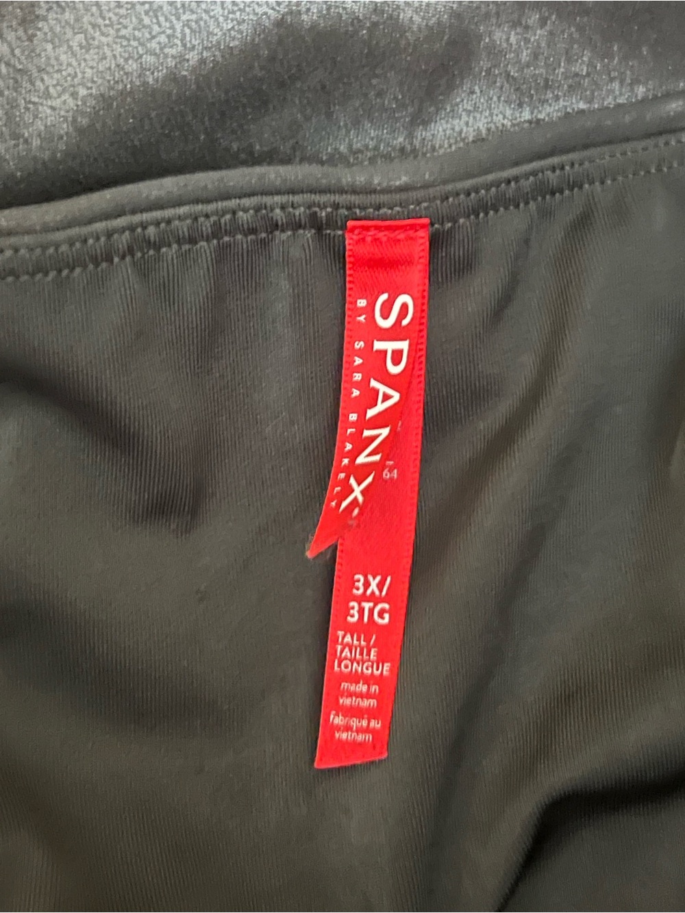 Spanx Faux Leather Black Leggings Womens 3X TALL - Picture 12 of 14